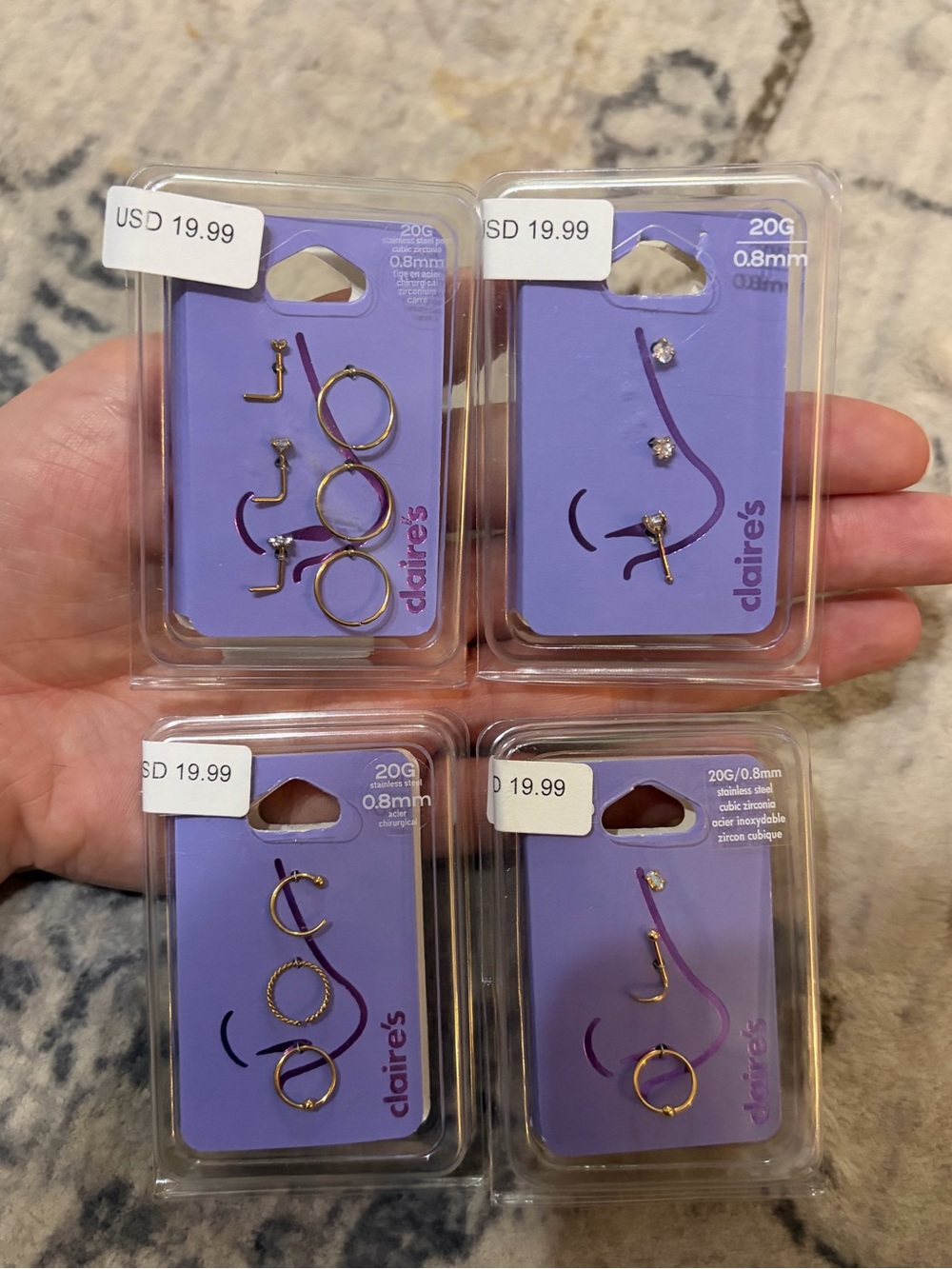 NWT-Claire’s Nose piercing bundle